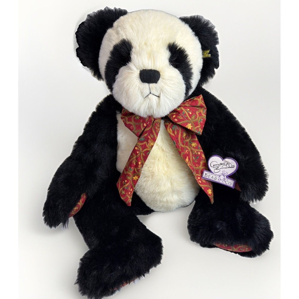 Annette Funicello "TUBBY" Ltd Edition Jointed 20" Plush Panda Bear with pin/tag